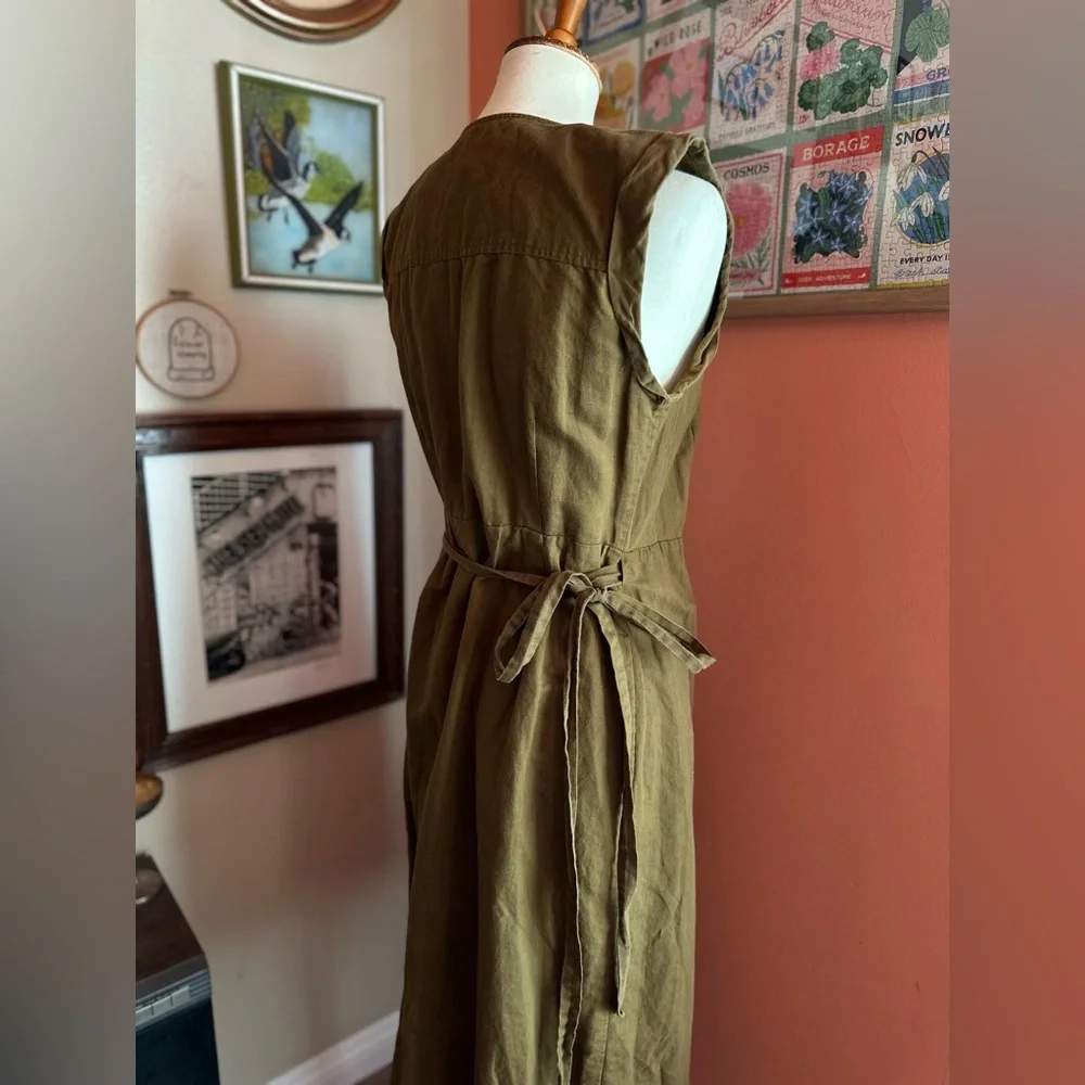 Banana Republic LINEN-COTTON WRAP DRESS - Picture 4 of 6